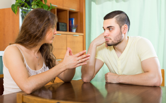 Couple having serious talking