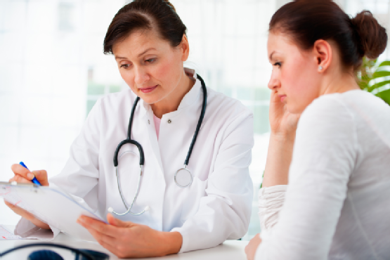 doctor with female patient